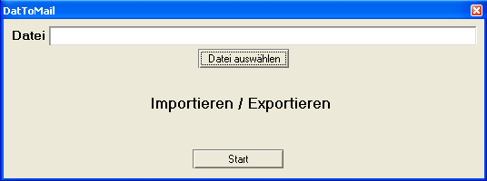 Bildschirmseite des Programms Bildschirmseite